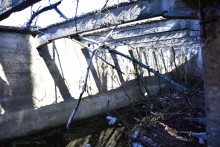 Бетонный корабль в реке Аксай