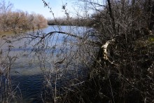 Бетонный корабль в реке Аксай