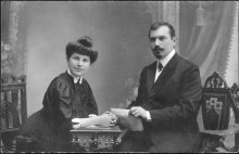 Карсаевский Михаил Фёдорович с супругой Ястребовой Александрой Александровной, 1908г.