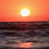 Закат над Азовским морем в Кчугурах 