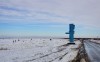 Ветровой нагон льда в Таганрогском заливе у села Займо-Обрыв