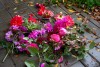 Осенний букет из георгин и роз